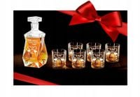 Elegancki zestaw karafka szklanki grawer ROCZNICA