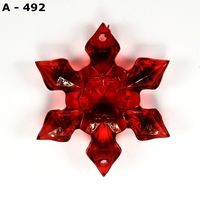 ŚNIEŻYNKA PLASTIK BORDO 37MM 4SZT