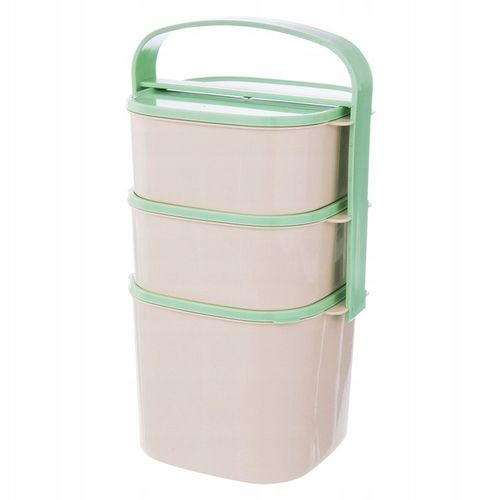 Menażka OBIADOWA 3-poziomowa piętrowa do przenoszenia żywności obiadów na Arena.pl