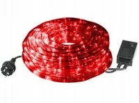 Wąż świetlny zewnętrzny 480 LED 20 m CZERWONY + PROGRAMATOR 8 funkcji