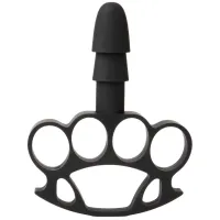 doc johnson knuckle up - adapter vac-u-lock z paskiem, czarny