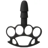 doc johnson knuckle up - adapter vac-u-lock z paskiem, czarny