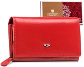 klasyczny, skórzany portfel damski na zatrzask - peterson