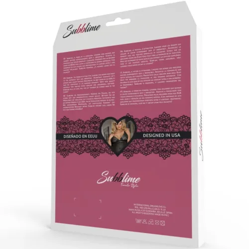 subblime queen plus komplet bielizny top i stringi czarny koronka na Arena.pl