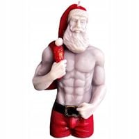 ŚWIECA Z WOSKU PSZCZELEGO ŚWIĘTY MIKOŁAJ KULTURYSTA 1 SZT