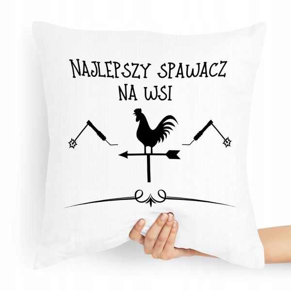 Poduszka Prezent Dla Najlepszego Spawacza Na Wsi Z Nadrukiem Ze Zdjęciem zdjęcie 1