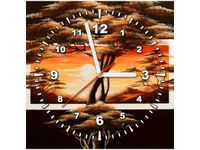 30X30CM ZEGAR ZŁOTO AFRYKI OBRAZ DREWNO