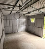 Garaż blaszany 4x6 brama uchylna okno drzwi blacha na rąbek rynny SO182