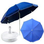 Parasol ogrodowy 240cm z podstawą okrągły zestaw