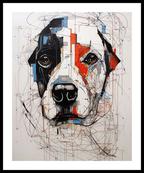 Plakat 40x50cm Przyrysowany Psiak zdjęcie 3