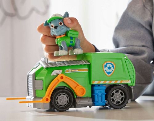 PSI PATROL 2W1 ŚMIECIARKA ROCKY FIGURKA POJAZD TRANSFORMUJĄCY ECO na Arena.pl