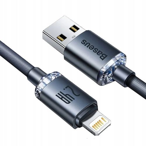 BASEUS KABEL USB DO APPLE LIGHTNING 8-PIN 2,4A 2M CZARNY + GRATIS RYSIK na Arena.pl
