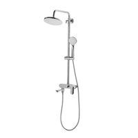 Kolumna prysznicowa z deszczownicą srebrna GURARA