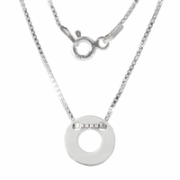 SREBRNY NASZYJNIK GWIAZD KÓŁKO Z DZIURKĄ CELEBRYTKA PRÓBA SREBRA 925 GRAWER GRATIS