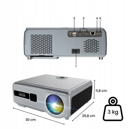 Projektor Rzutnik 30000lm WiFi Android Google TV FULL HD 4K Autofocus LED na Arena.pl