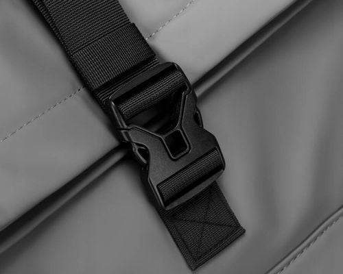 pojemny plecak miejski w szarym kolorze wykonany z poliestru - peterson na Arena.pl