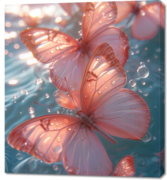Obraz 90x100cm Świetliste Motyle zdjęcie 1