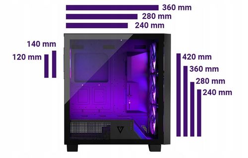 Gamingowa obudowa MODECOM VOLCANO PERUN APEX ARGB MIDI Black czarny na Arena.pl