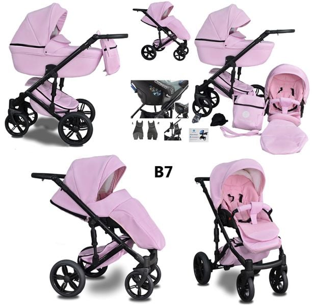 WÓZEK DZIECIĘCY BeRco 2w1 + Adaptery Maxi Cosi Cybex Aton X-Lander zdjęcie 7