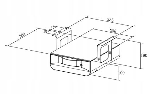Podblatowa szuflada kontenerek półka pod biurko SPB-121W biały na Arena.pl