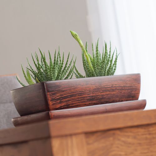 Kaktusiarka Ceramiczna 27cm doniczka brąz eco na Arena.pl