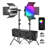 ZESTAW Oświetleniowy Studyjny 2x Lampa Wrota RGB 50W 3200-5600K + 2x Statyw