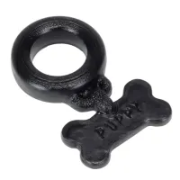 oxballs puppy black - elastyczny pierścień anatomiczny czarny