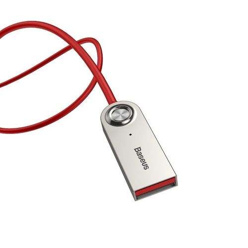 Adapter audio Bluetooth 5.0 Baseus USB, AUX (czerwony) na Arena.pl