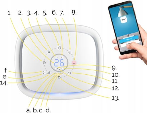 Osuszacz powietrza Pochłaniacz wilgoci Yoer 12L/24h +WiFi +TIMER +higrostat na Arena.pl