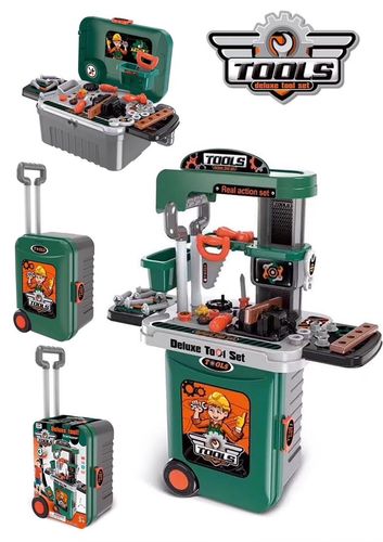 zestaw skrzynka z narzędziami dla dzieci warsztat zabawkowy w walizce na Arena.pl