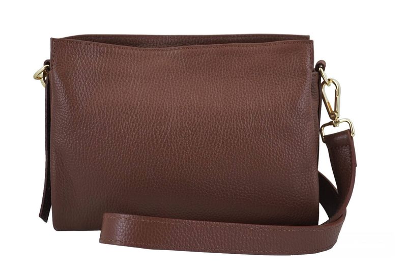 Funkcjonalna torebka damska na ramię - Brązowa zdjęcie 3