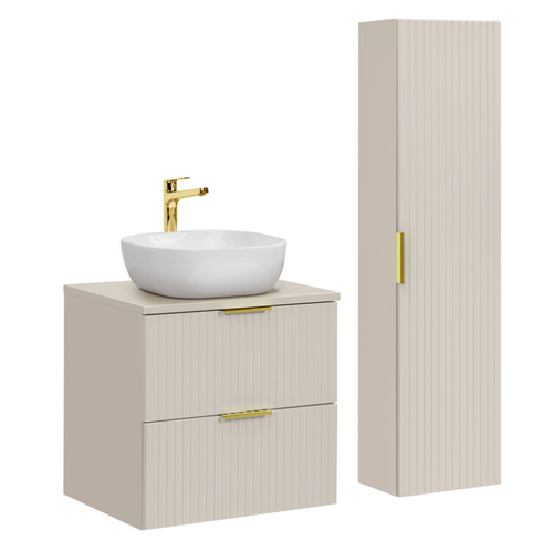 Zestaw Mebli Łazienkowych Szafka / Umywalka / Szafka Wysoka Kaszmir ADI CMD na Arena.pl