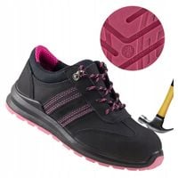 Buty robocze Półbuty Damskie Skórzane Lekkie z Metalowym Podnoskiem S1 BHP