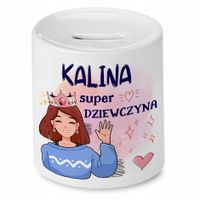 Skarbonka 330 Ml Dla Kaliny Córki Dziecka Prezent Z Nadrukiem Ze Zdjęciem