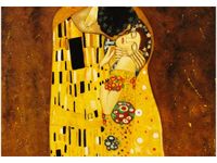 100 70CM OBRAZ PŁÓTNO POCAŁUNEK WG GUSTAV KLIMT PŁÓTNO RAMA