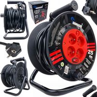 PRZEDŁUŻACZ BĘBNOWY BUDOWLANY DO OGRODU 25M 3x2,5 KABEL NA BĘBNIE