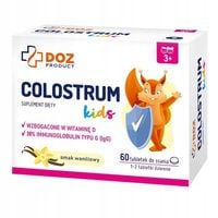 Colostrum Kids, DOZ Product, 60 tabletek – wanilia, odporność dzieci