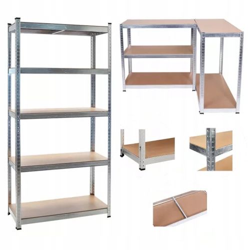 Regał metalowy ocynkowany wciskany 180x90x40 cm, 5 półek 875kg na Arena.pl