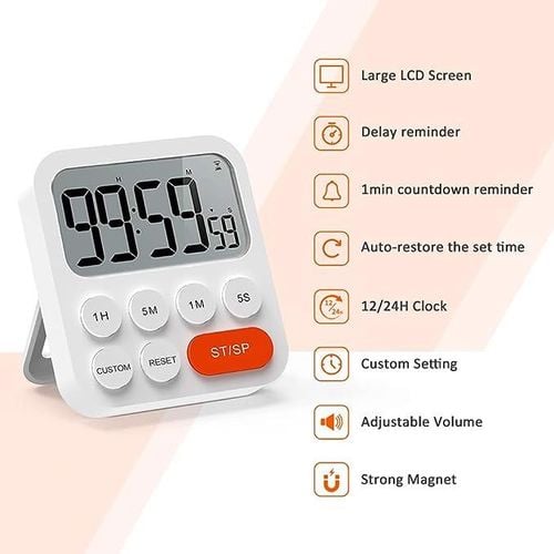 Minutnik Timer Zegar Kuchenny Cyfrowy Magnes na Arena.pl