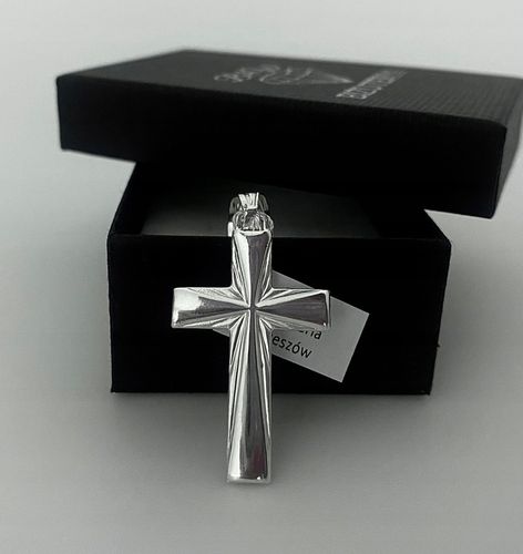 Srebrny Duży Krzyżyk Wisorek próba 925 + gratis na Arena.pl