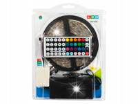 ZESTAW TAŚMA LED KOLOROWA 5M/300 5050 RGB + ZASILACZ + STEROWNIK + PILOT