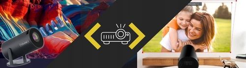 PROJEKTOR RZUTNIK MINI PRZENOŚNY ANDROID LED WIFI FULL HD SMART TV HY300 na Arena.pl