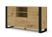 Komoda MONDI 158 cm dąb artisan czarna stojąca
