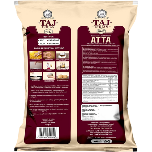 WHEAT FLOUR TAJ INDIAN 1947 (10KG) na Arena.pl