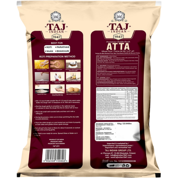 WHEAT FLOUR TAJ INDIAN 1947 (10KG) zdjęcie 2