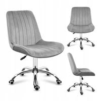 Fotel biurowy obrotowy MARK ADLER szary welurowy tapicerowany do