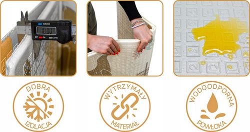 MATA PIANKOWA EDUKACYJNA SKŁADANA DLA DZIECI DUŻA MISIE BALONY 180x200 na Arena.pl