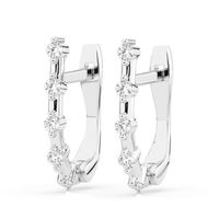 kolczyki z białego złota 585 z diamentem (brylantem) 0,2 ct lab