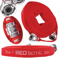 WĄŻ STRAŻACKI PARCIANY DO WODY SZAMBA SZYBKOZŁĄCZKA 1" 20 M 8 BAR