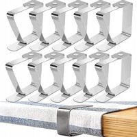 KLAMERKI DO OBRUSA STAL NIERDZEWNA TRZYMANIE OBRUSA PIKNIK IMPREZY 10 szt